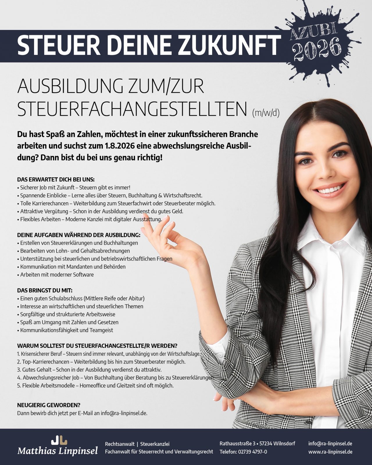 Ausbildung zum / zur Steuerfachangestellten (m/w/d)